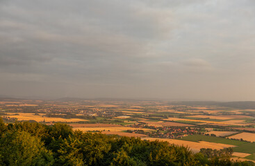 Country landscape in sunshine in Germany