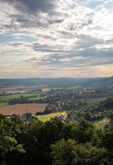 Obraz premium Country landscape over village Schaumburg in Germany
