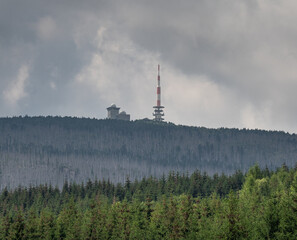 Mountain Brocken with Brocken Transmitter in Harz Germany
