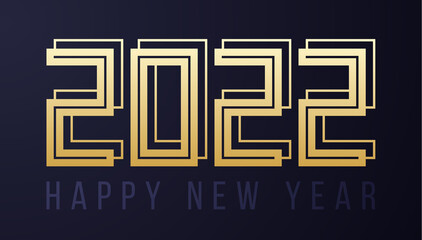Happy new year 2022 with numbers vector illustration sport style. New year Design for calendar, greeting cards or print. Minimalist design trendy backgrounds banner, cover, card. Vector illustration.