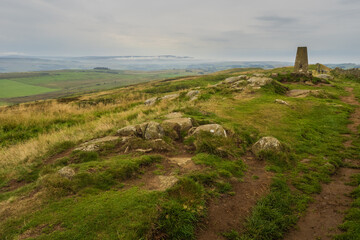 The trig point of Winshield Crag, the highest point on Hadrian's Walk