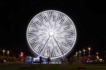 ferris wheel at night