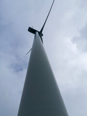 wind turbine against blue sky