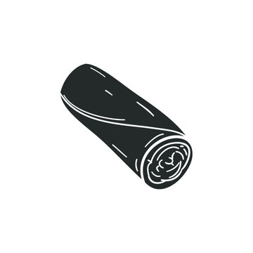 recommend clip art: Burrito Icon Silhouette Illustration. Sandwich Roll Vector Graphic Pictogram Symbol Clip Art. Doodle Sketch Black Sign.
