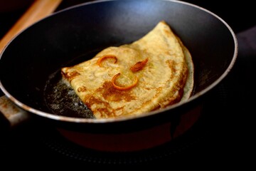 French crêpes suzette 