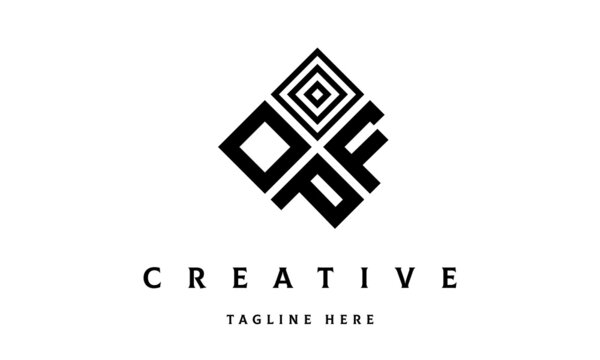 OFP rectangle three latter logo vector
