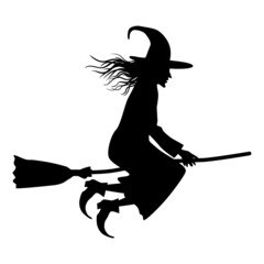 silhouette of a witch, halloween decor