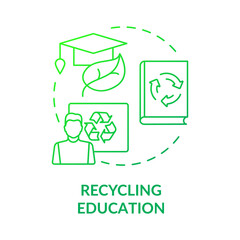 Environmental education concept icon. Responsible attitude to nature. Awareness of various global ecological problems abstract idea thin line illustration. Vector isolated outline color drawing
