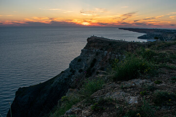 Sunset at Cape Fiolent. Black Sea. Crimea