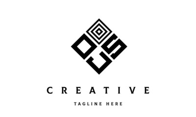 OSJ rectangle three latter logo vector