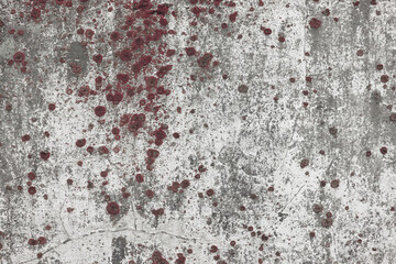 Abstract old crack concrete slab texture with red moss