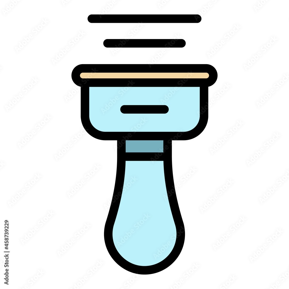 Poster barcode scanning icon. outline barcode scanning vector icon color flat isolated
