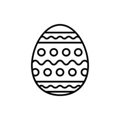 Easter egg thin line icon. Religion holiday. Modern vector illustration.