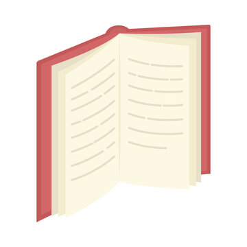 Opened book semi flat color vector object