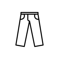 Pants thin line icon. Modern vector illustration of apparel.
