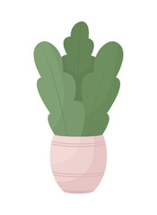 Indoor plant semi flat color vector object