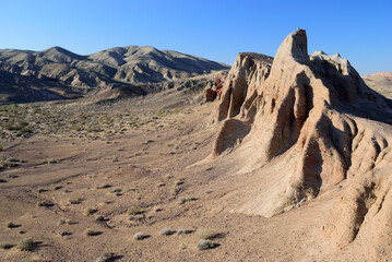 The rocks in the desert and the moon