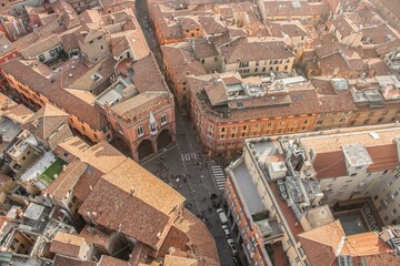 Obraz premium View of Bologna City from Torre degli Asinelli