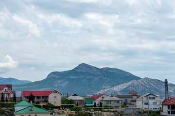 View of the mountains and the fortress. Crimea