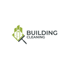 Cleaning building logo design vector, Clean, Building, city, cleaner
