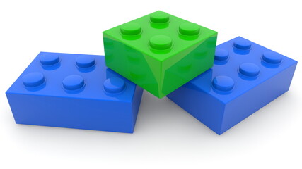 Concept of colorful toy bricks