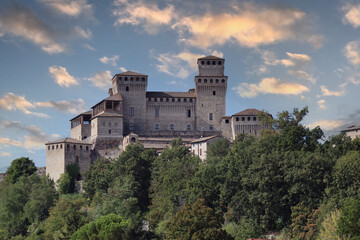 Fototapeta na wymiar medieval castle of Torrechiara Parma Italy