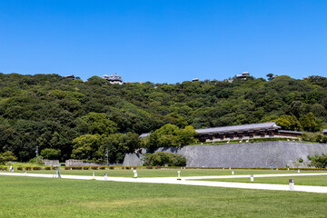 Obraz premium 公園とお城