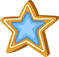 Symbol icon christmas new year cookies bagel vector