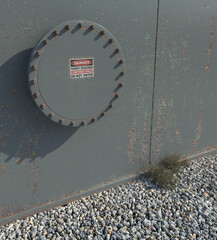 Confined Space Warning on Steel Structure or AST