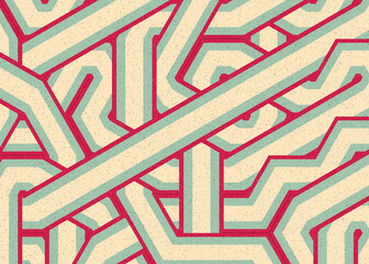 Colour Hexagon Tile Connection art background design illustration