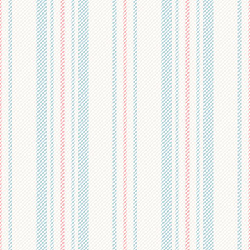 Stripe pattern for spring summer in blue, pink, beige, white. Seamless vertical wide textured pastel stripes background graphic for dress, shirt, blouse, pillow, other modern fashion textile print.