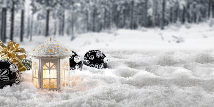 Winter Backround Of Snow And Free Space For Your Decoration. 