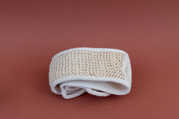 hygiene products against brown background
