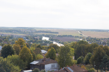 Fototapeta premium View of the city of Zaraysk from the water tower