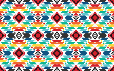 Geometric ethnic oriental ikat pattern traditional Design for background,fabric,wrapping,clothing,wallpaper,Batik,carpet,embroidery style.	