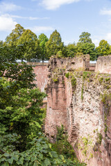 Fototapeta na wymiar Heidelberg, Germany. Heidelberg Castle: Fortress Ruins