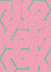 Fototapeta premium Colour Hexagon Tile Connection art background design illustration