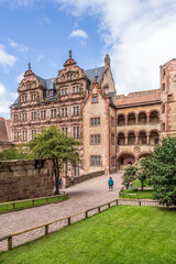 Fototapeta na wymiar Heidelberg, Germany. Medieval buildings in the Castle courtyard