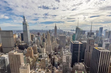 Door stickers Empire State Building New York City Manhattan midtown buildings skyline in September 2021