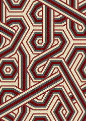 Colour Hexagon Tile Connection art background design illustration