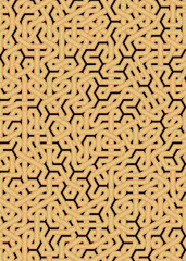 Colour Hexagon Tile Connection art background design illustration