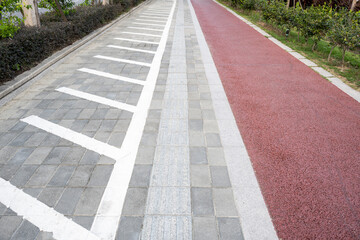 Public runways and motorcycle parking spaces in modern cities