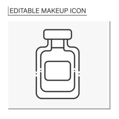 Perfume line icon. Fragrant liquid for people for good smelling.Makeup concept. Isolated vector illustration. Editable stroke
