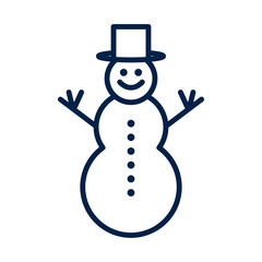 Snowman icon logo template isolated on white background.
