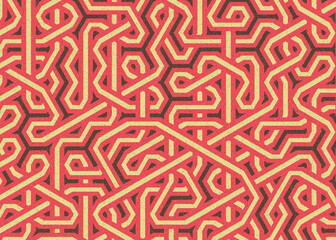 Colour Hexagon Tile Connection art background design illustration