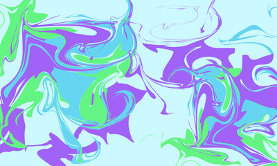 マーブリング模様_青