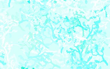 Light Green vector abstract pattern with leaves, branches.
