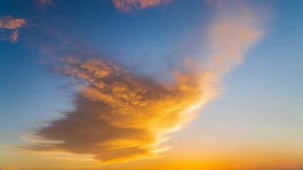 sunset sky cloud in the evening