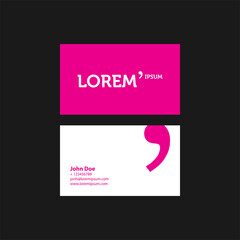 Business card template.