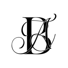 ba, ab, monogram logo. Calligraphic signature icon. Wedding Logo Monogram. modern monogram symbol. Couples logo for wedding